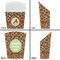 Giraffe Print French Fry Favor Box - Front & Back View