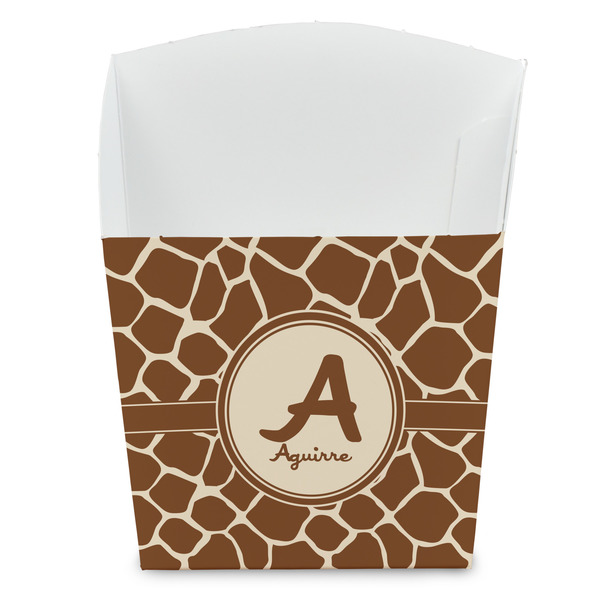 Custom Giraffe Print French Fry Favor Boxes (Personalized)