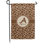 Giraffe Print Small Garden Flag - Double Sided w/ Name and Initial