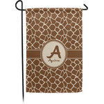 Giraffe Print Small Garden Flag - Single Sided w/ Name and Initial