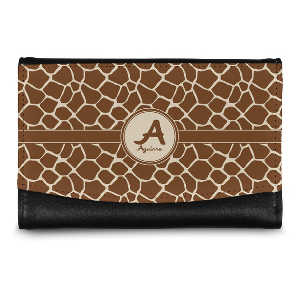 Custom Giraffe Print Genuine Leather Women's Wallet - Small (Personalized)