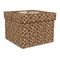 Giraffe Print Gift Boxes with Lid - Canvas Wrapped - Large - Front/Main