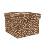 Giraffe Print Gift Box with Lid - Canvas Wrapped - Medium (Personalized)