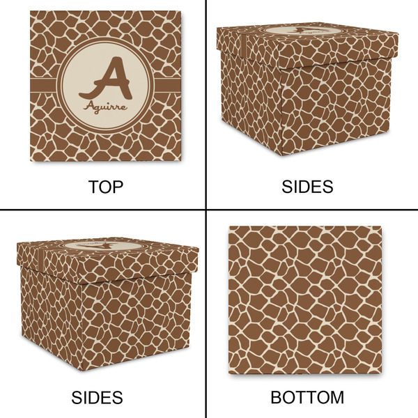 Giraffe Print Gift Boxes with Lid - Canvas Wrapped - Small - Approval