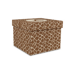 Giraffe Print Gift Box with Lid - Canvas Wrapped - Small (Personalized)