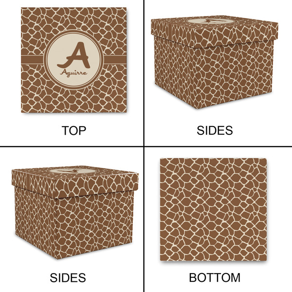 Giraffe Print Gift Boxes with Lid - Canvas Wrapped - X-Large - Approval