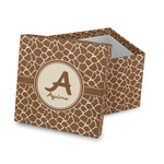Giraffe Print Gift Box with Lid - Canvas Wrapped (Personalized)