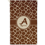 Giraffe Print Golf Towel - Poly-Cotton Blend - Small w/ Name and Initial