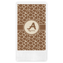 Giraffe Print Guest Napkins - Full Color - Embossed Edge (Personalized)