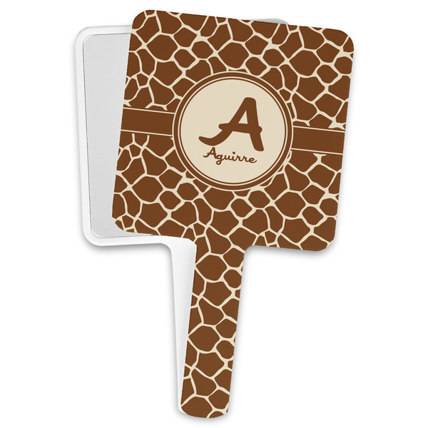 Custom Giraffe Print Hand Mirror (Personalized)