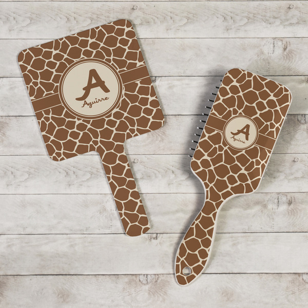 Giraffe Print Hand Mirrors - In Context