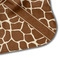 Giraffe Print Hooded Baby Towel- Detail Corner