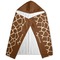 Giraffe Print Hooded Towel - Folded