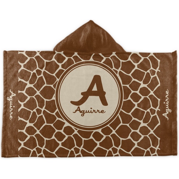 Custom Giraffe Print Kids Hooded Towel (Personalized)