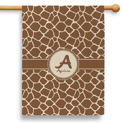 Giraffe Print 28" House Flag - Double Sided (Personalized)