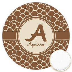 Giraffe Print Printed Cookie Topper - 3.25" (Personalized)