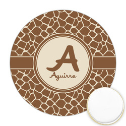 Giraffe Print Printed Cookie Topper - Round (Personalized)