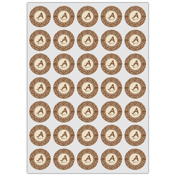 Giraffe Print Icing Circle - XSmall - Set of 35