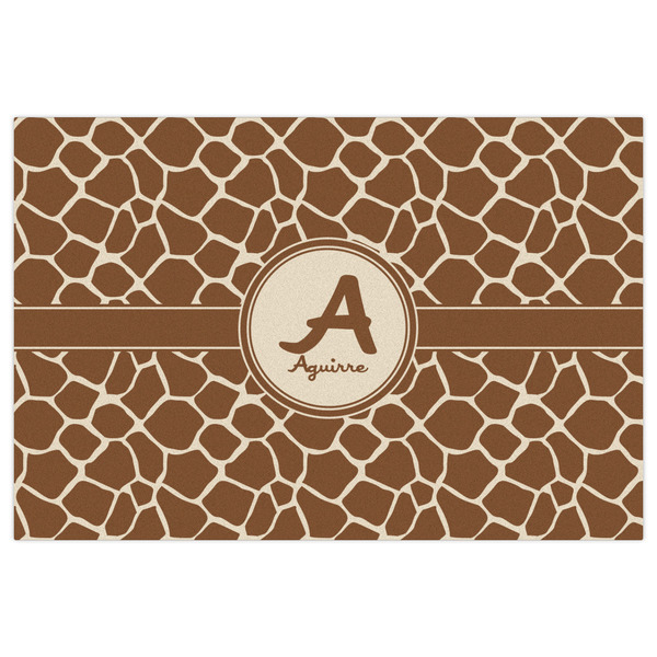 Giraffe Print Indoor / Outdoor Rug - 2'x3' - Front Flat