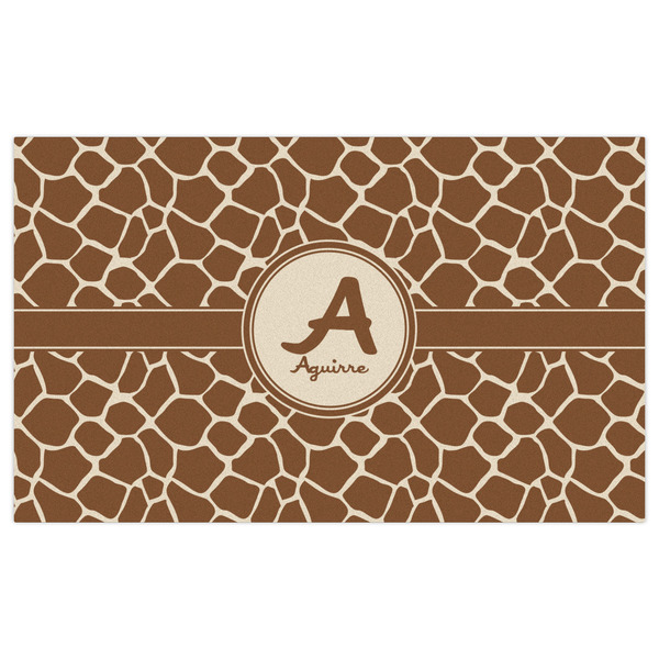 Giraffe Print Indoor / Outdoor Rug - 3'x5' - Front Flat