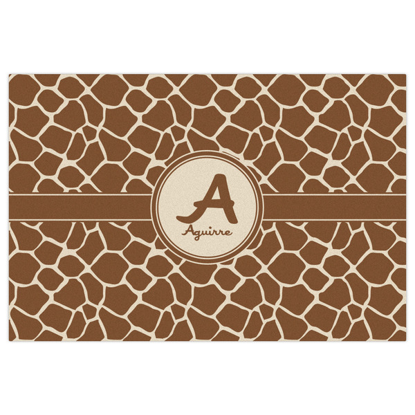 Giraffe Print Indoor / Outdoor Rug - 4'x6' - Front Flat