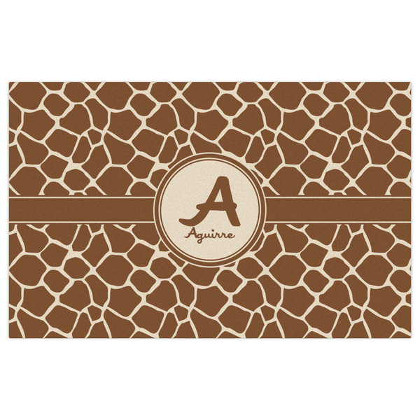 Giraffe Print Indoor / Outdoor Rug - 5'x8' - Front Flat