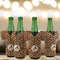 Giraffe Print Jersey Bottle Cooler - Set of 4 - LIFESTYLE