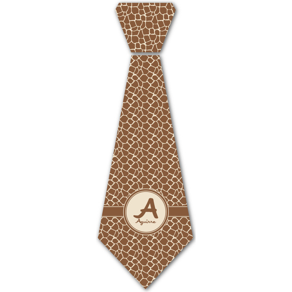 Custom Giraffe Print Iron On Tie - 4 Sizes w/ Name and Initial
