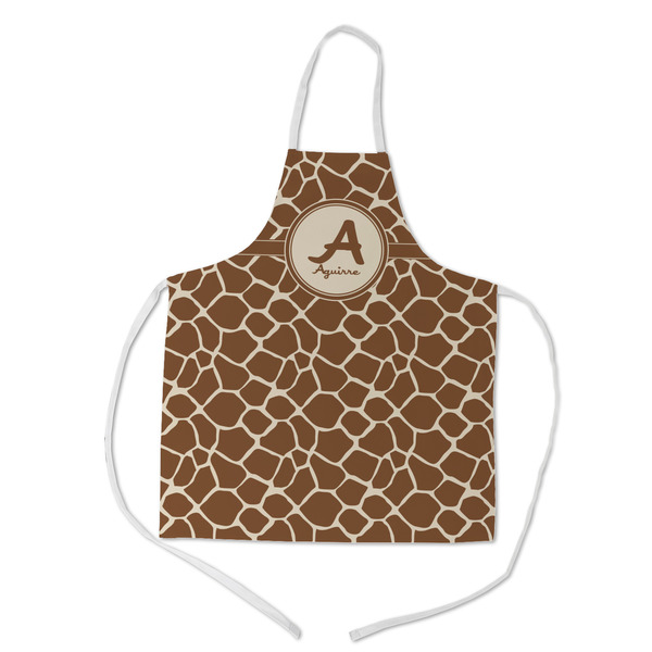 Custom Giraffe Print Kid's Apron w/ Name and Initial