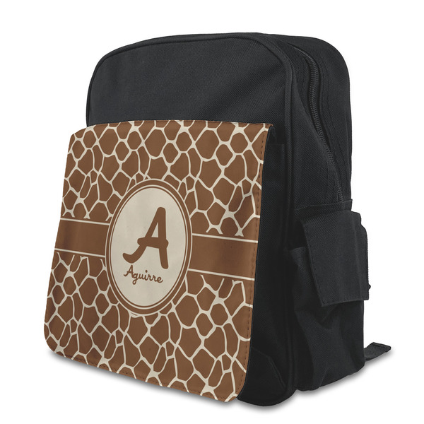 Custom Giraffe Print Preschool Backpack (Personalized)