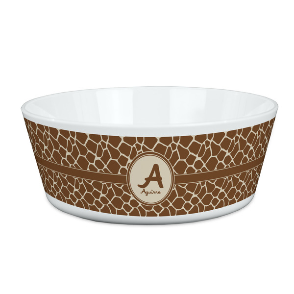 Custom Giraffe Print Kid's Bowl (Personalized)