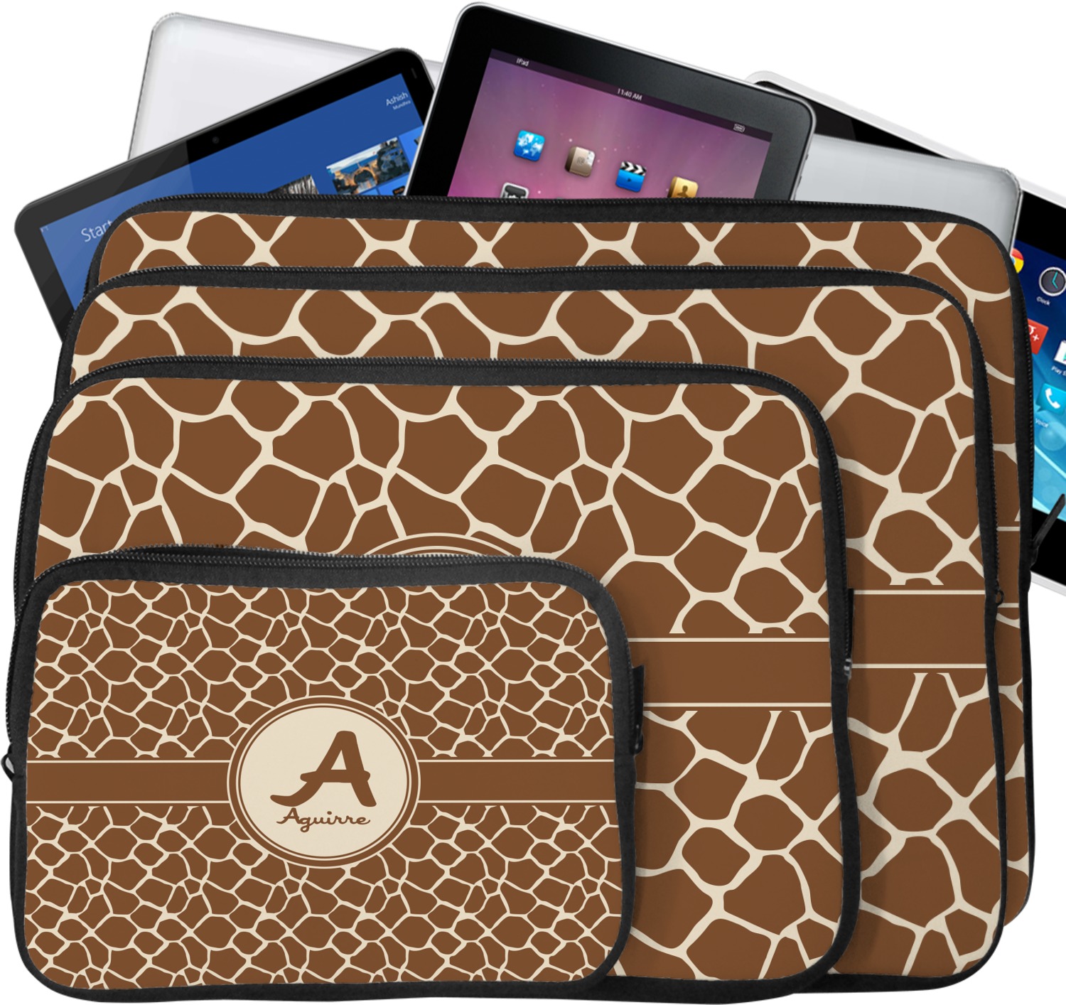Custom Giraffe Print Laptop Sleeve / Case (Personalized) YouCustomizeIt