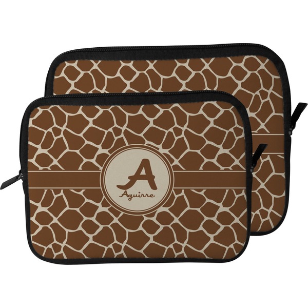 Giraffe Print Laptop Sleeve (Size Comparison)
