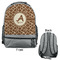 Giraffe Print Large Backpack - Gray - Front & Back View