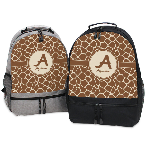 Giraffe Print Large Backpacks - Both