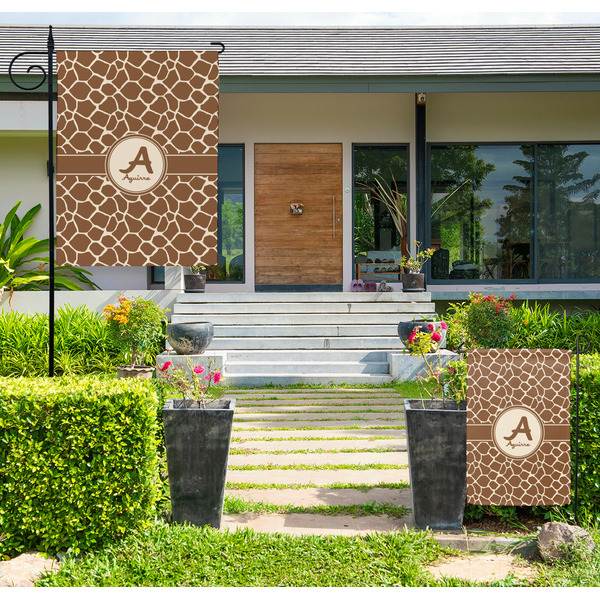 Giraffe Print Large Garden Flag - LIFESTYLE