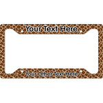 Giraffe Print License Plate Frame (Personalized)