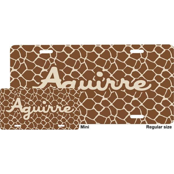 Giraffe Print License Plate (Sizes)