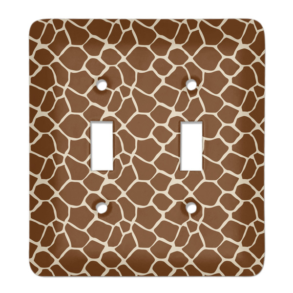 Custom Giraffe Print Light Switch Cover (2 Toggle Plate)