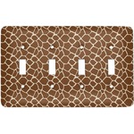 Giraffe Print Light Switch Cover (4 Toggle Plate)