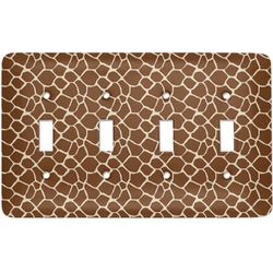 Giraffe Print Light Switch Cover (4 Toggle Plate)