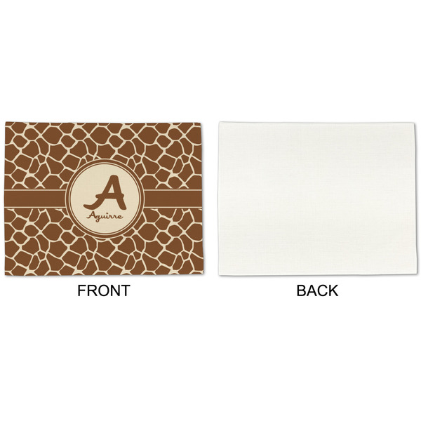 Giraffe Print Linen Placemat - APPROVAL Single (single sided)