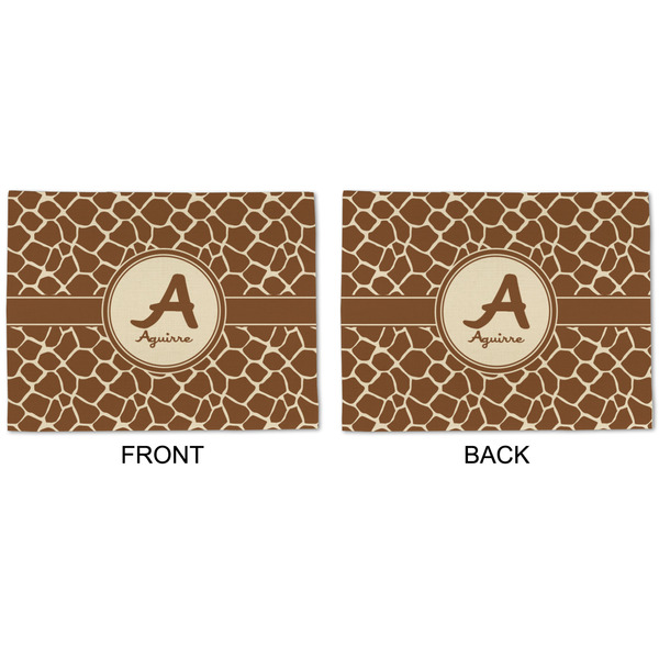 Giraffe Print Linen Placemat - APPROVAL (double sided)