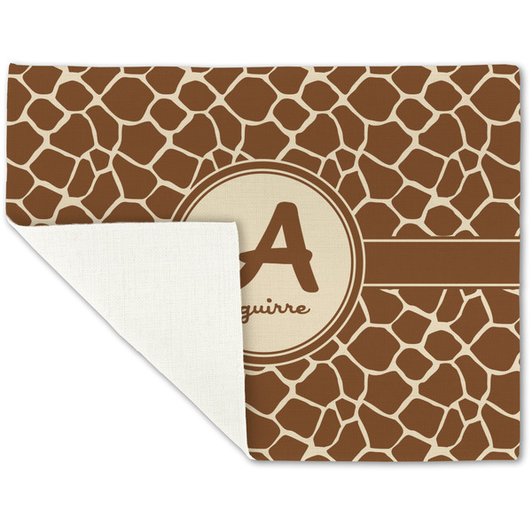 Giraffe Print Linen Placemat - Folded Corner (single side)