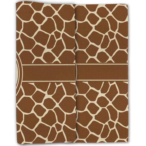 Giraffe Print Linen Placemat - Folded Half (double sided)