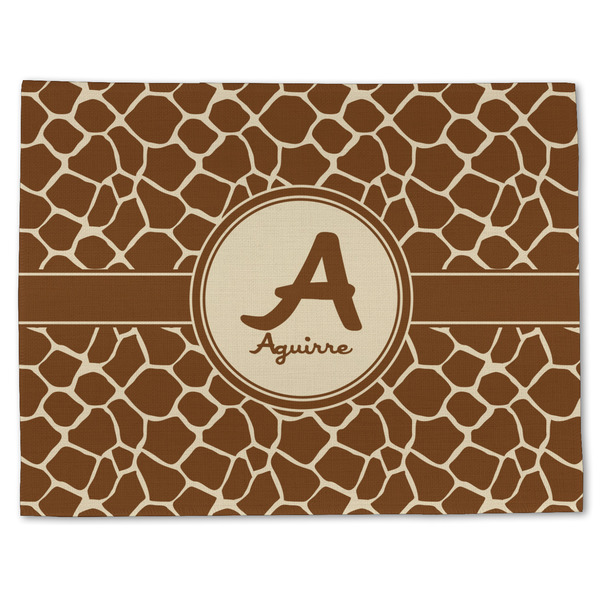 Giraffe Print Linen Placemat - Front