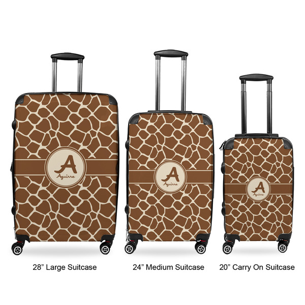 Giraffe Print Luggage Bags all sizes - With Handle