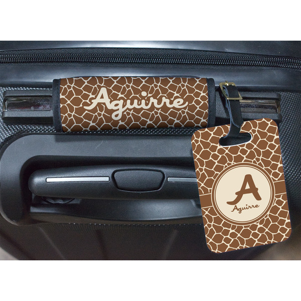 Giraffe Print Luggage Wrap & Tag