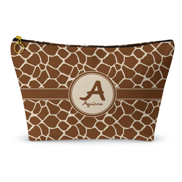 Custom Giraffe Print Makeup Bag - Large - 12.5"x7" (Personalized)