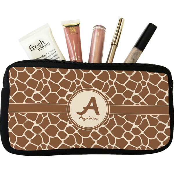 Custom Giraffe Print Makeup / Cosmetic Bag (Personalized)